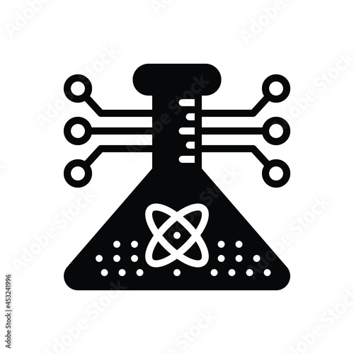 Black solid icon for stem