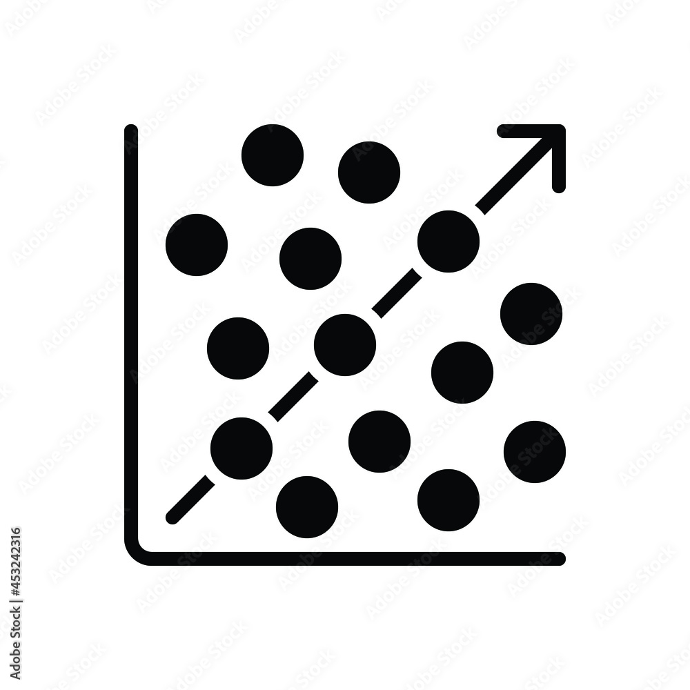 Black solid icon for regression Black solid icon for regression