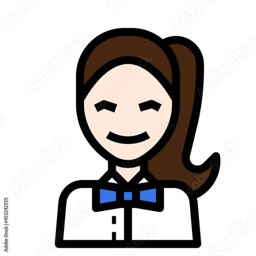 waitress line icon