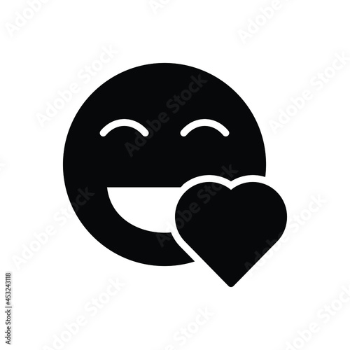 Black solid icon for lovely