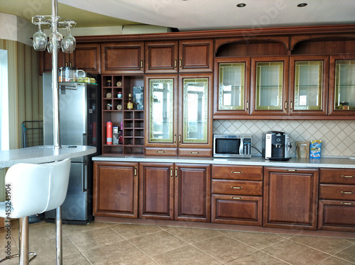 Fototapeta Naklejka Na Ścianę i Meble -  Luxury kitchen interior in classic style