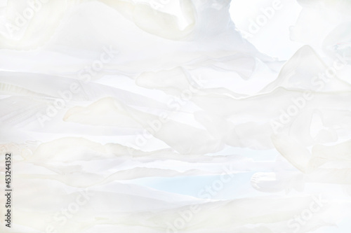 abstract white background from natural fabric, bottom view © Nataliia Makarovska