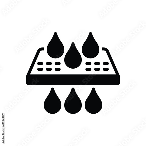 Black solid icon for filters