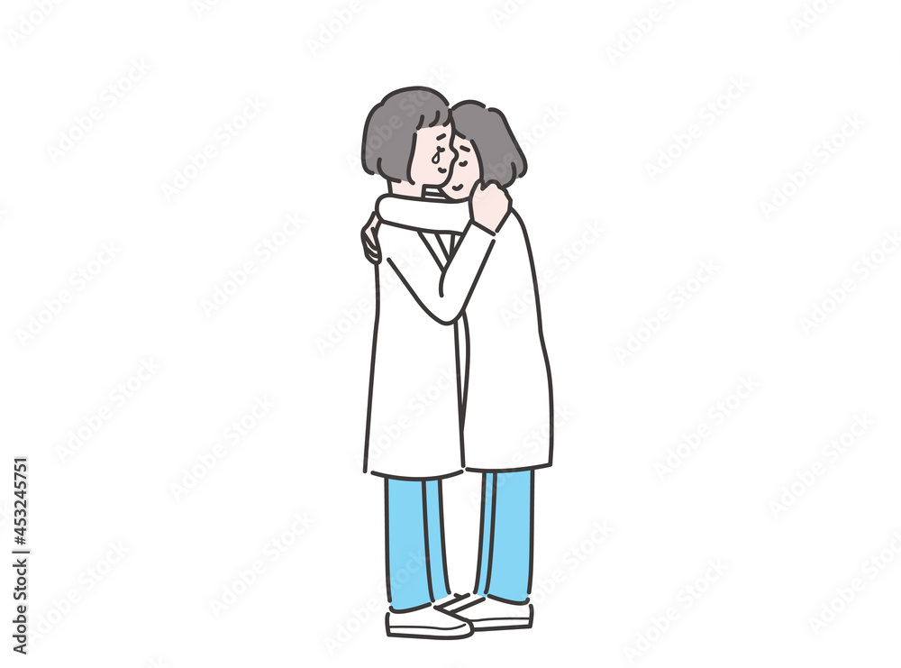 抱き合うふたりの人 カラー 抱き合うふたりの人 カラー