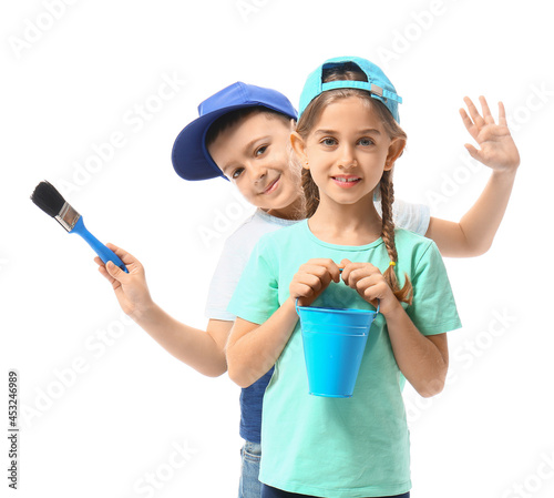 Little painters with brush ...
