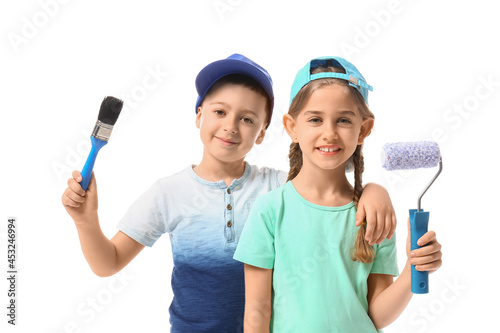 Little painters with brush ...