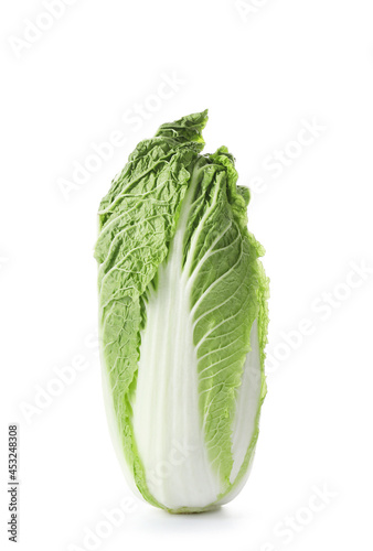 Fresh chinese cabbage on white background