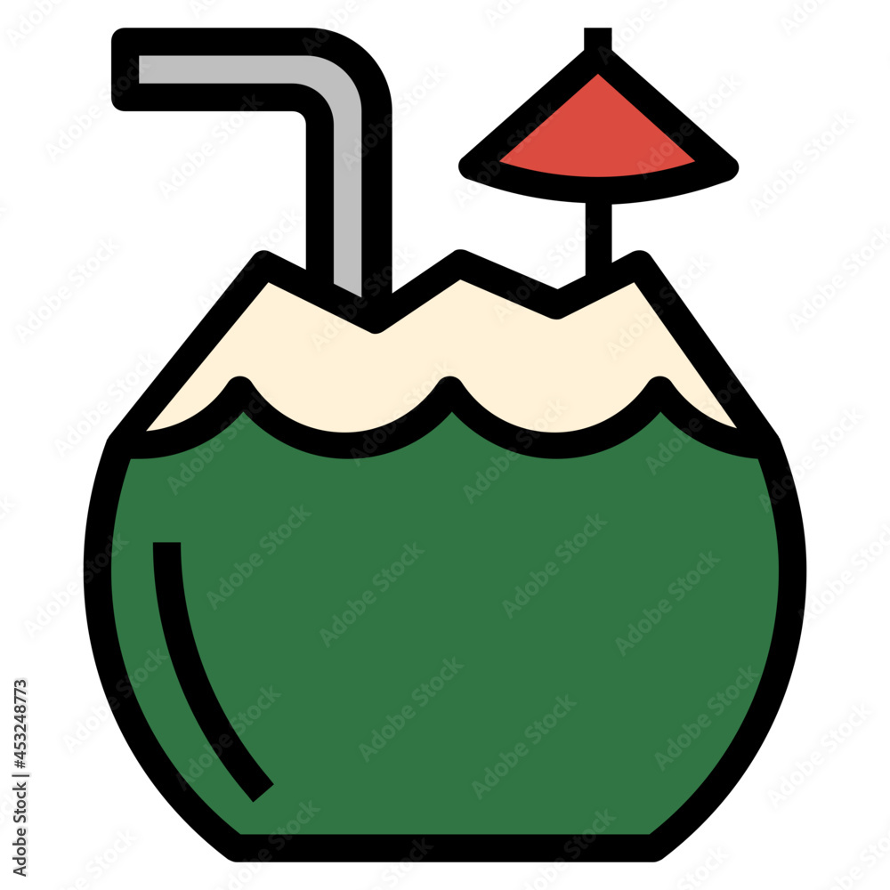 Coconut line icon Coconut line icon