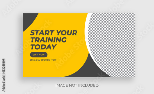 fitness exercise youtube video thumbnail template