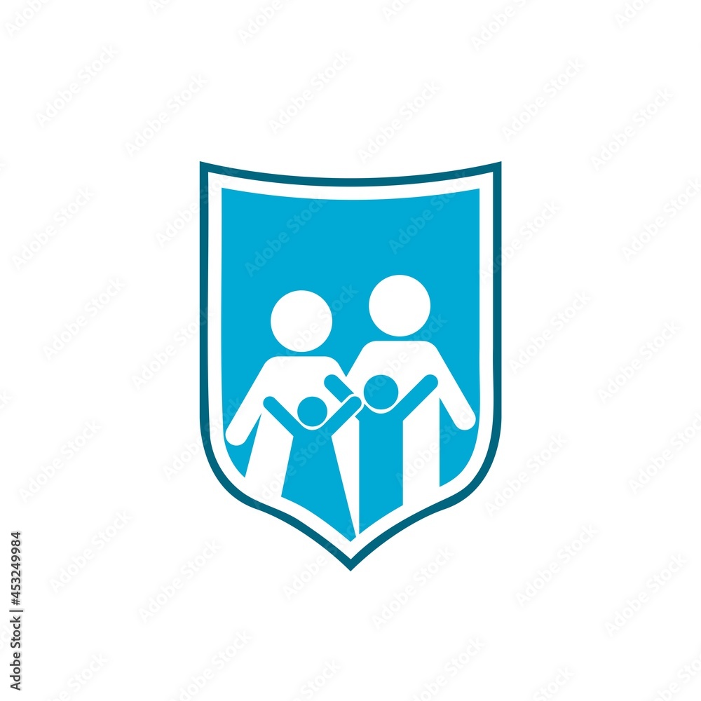 Family insurance icon isolated on white background Family insurance icon isolated on white background