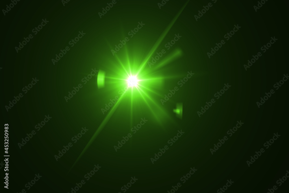 lens flare effect on black blackground