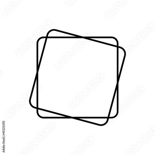Frame vector icons set. Double Frame illustration sign collection. cadre symbol or logo.