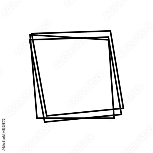 Frame vector icons set. Double Frame illustration sign collection. cadre symbol or logo.