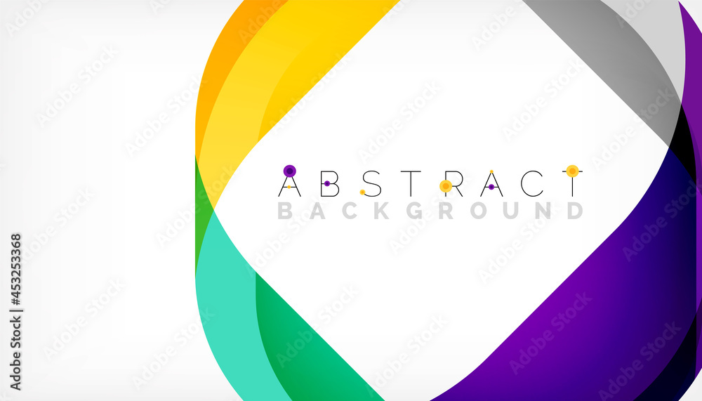 Abstract square shape with overlapping waves, minimal geometric background. Vector Illustration For Wallpaper, Banner, Background, Landing Page Abstract square shape with overlapping waves, minimal geometric background. Vector Illustration For Wallpaper, Banner, Background, Landing Page