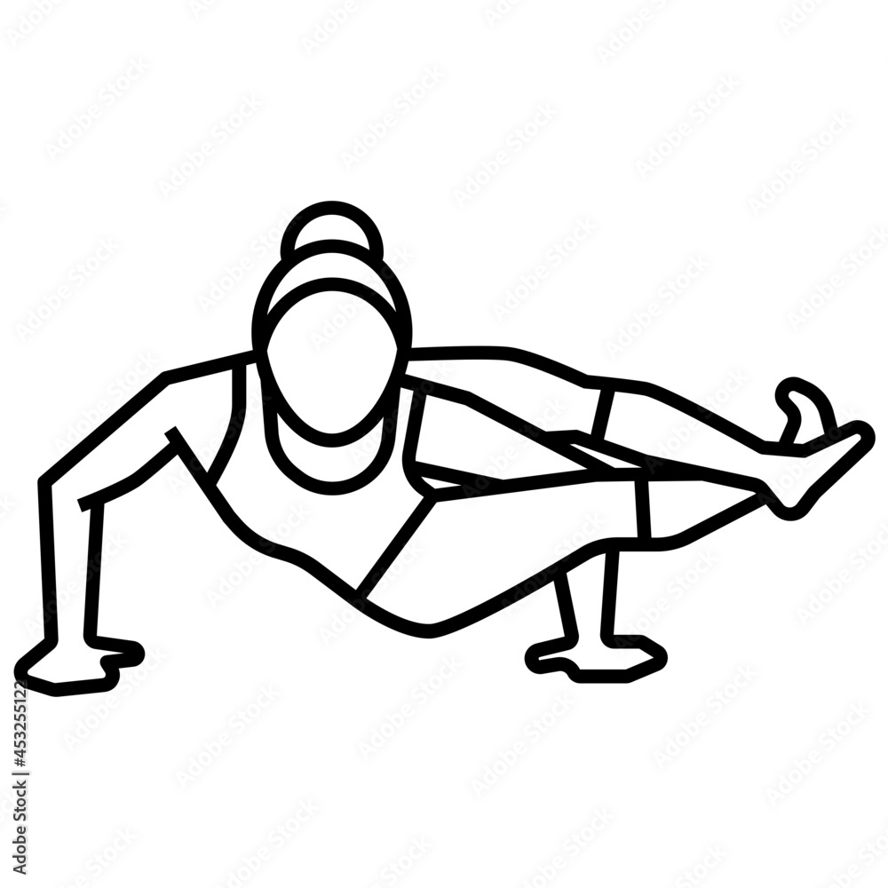 Fototapeta premium yoga pose icon