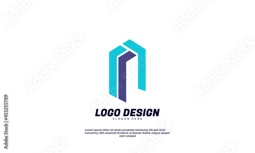 stock vector abstract creative inspiration modern logo for business or company design vector with flat design