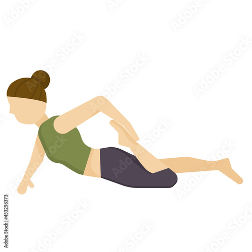 yoga pose flat icon