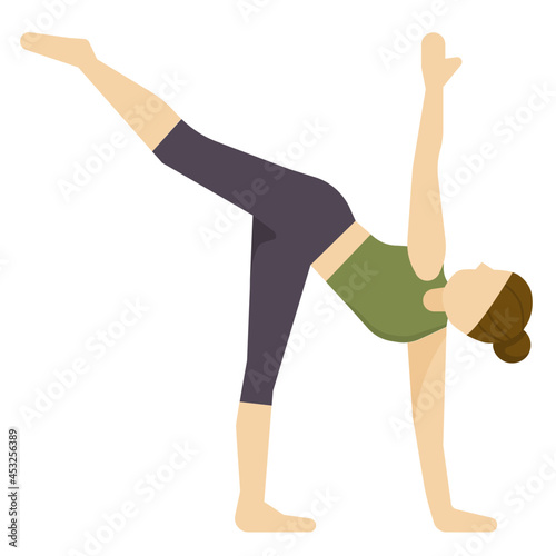 yoga pose flat icon