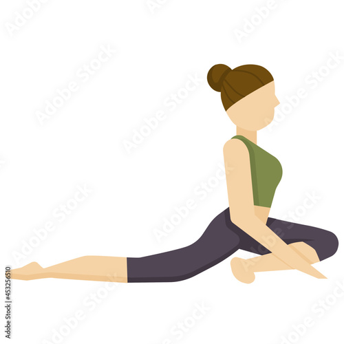 yoga pose flat icon
