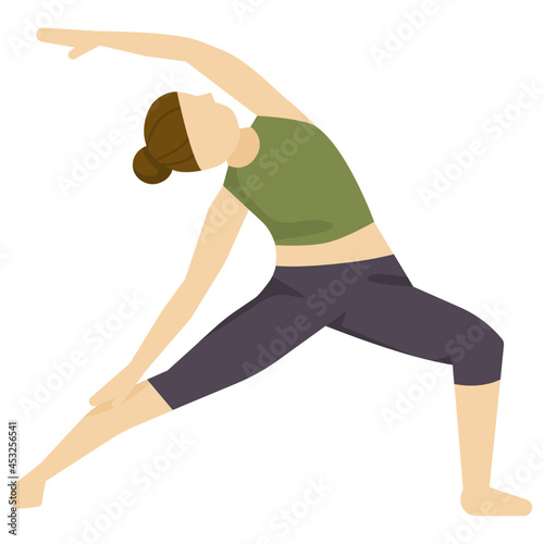 yoga pose flat icon