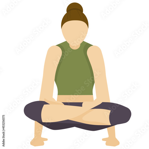 yoga pose flat icon