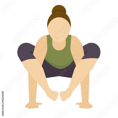 yoga pose flat icon