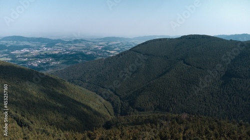 Panorama photo from a drone in the Czech Republic.