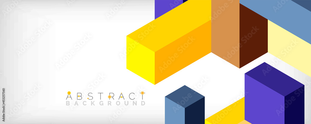 Abstract background. 3d cubes, cubic elements and blocks. Techno or business concept for wallpaper, banner, background, landing page Abstract background. 3d cubes, cubic elements and blocks. Techno or business concept for wallpaper, banner, background, landing page