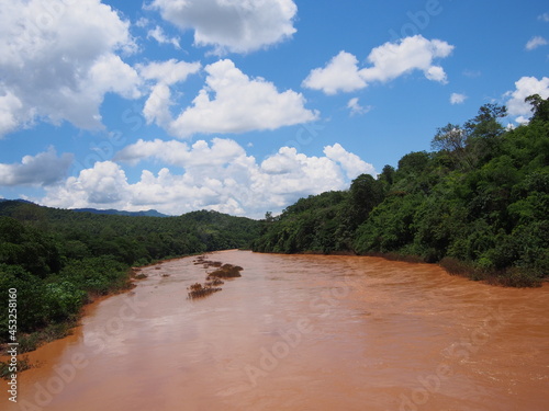 river and clouds