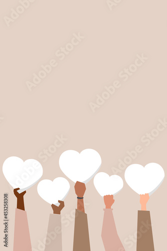 Spread more love, support the black community vector