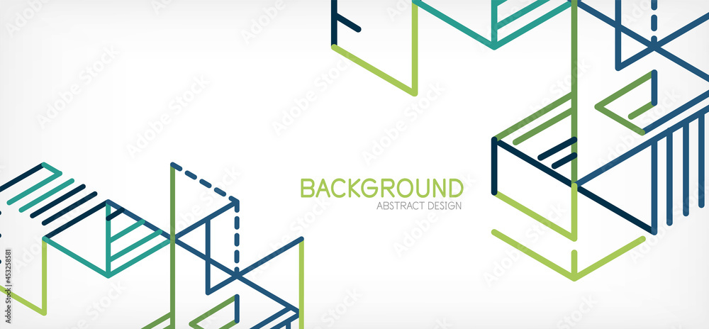 Abstract background. Color lines on white background. Linear abstract composition. Techno or business concept for wallpaper, banner, background, landing page Abstract background. Color lines on white background. Linear abstract composition. Techno or business concept for wallpaper, banner, background, landing page