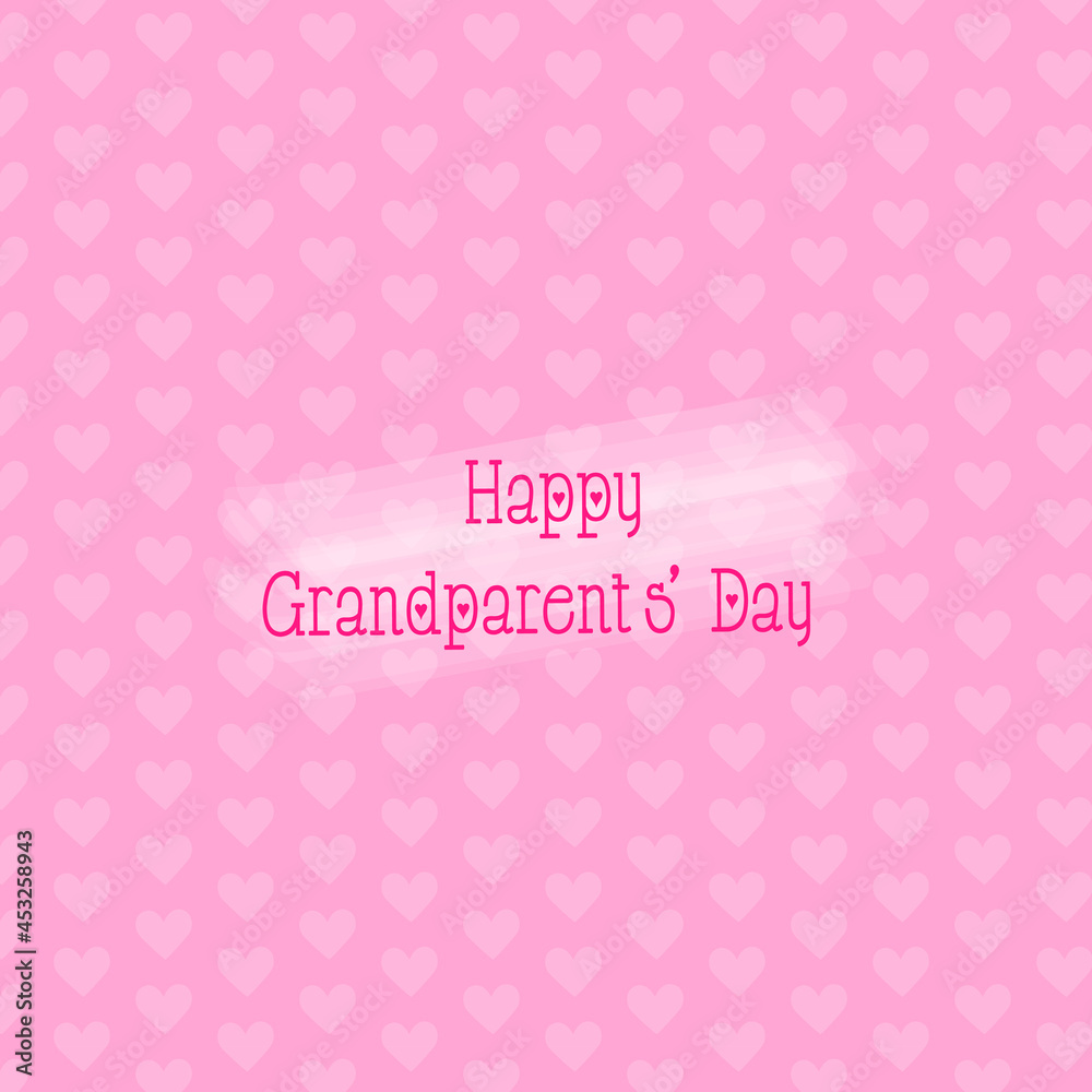abstract grandparents day pink background with heart