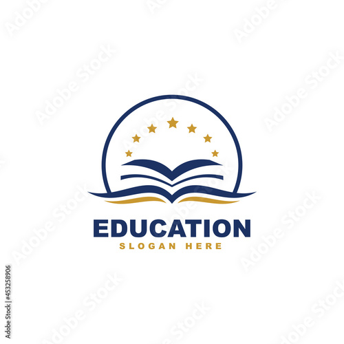Education logo template design vector icon illustration.