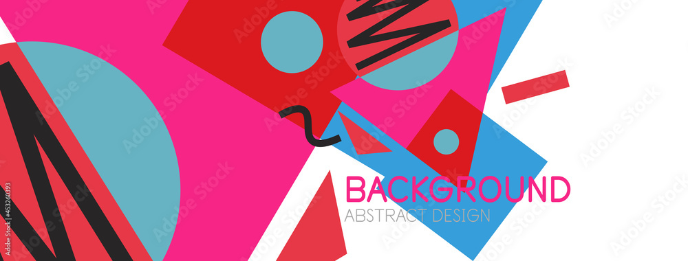 Abstract background. Blocks, lines, triangles, circles composition. Techno or business concept for wallpaper, banner, background, landing page Abstract background. Blocks, lines, triangles, circles composition. Techno or business concept for wallpaper, banner, background, landing page