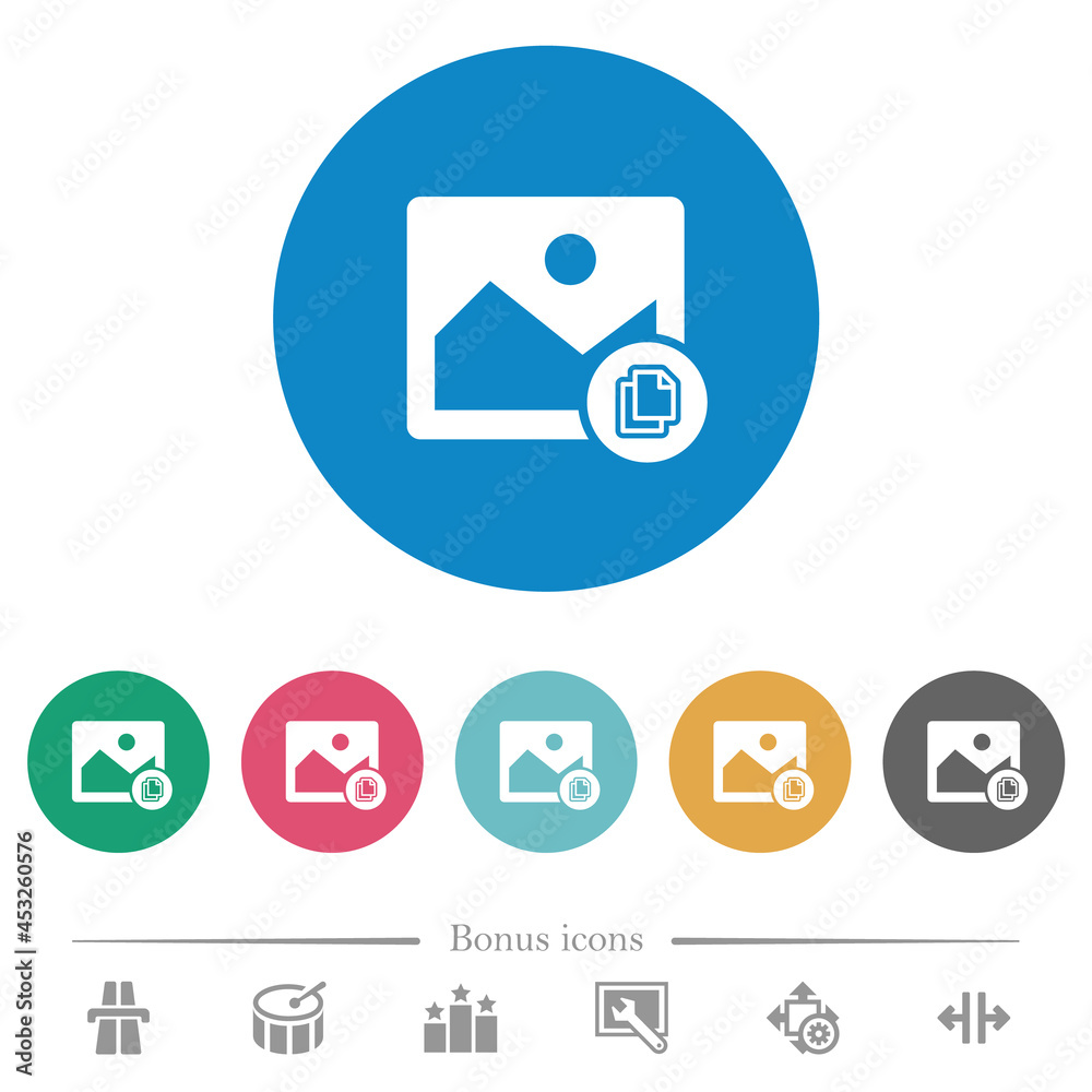 Copy image flat round icons Copy image flat round icons