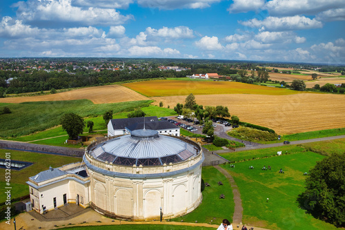 Beautiful view of the complex of Waterloo memorial against a cloudy sky in Belgium photo