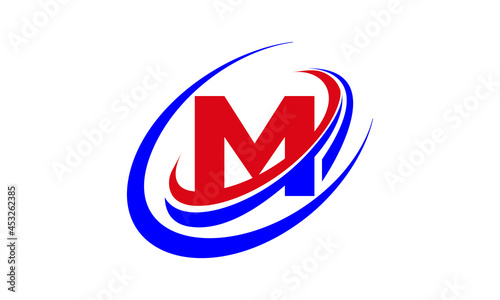 The letter M logo conveys the dynamics and flight of a comet
