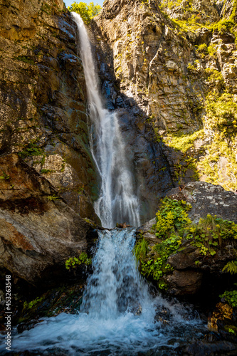 Gveleti waterall  near the town of Stepantsminda  in the Caucasus Mountains  North Georgia