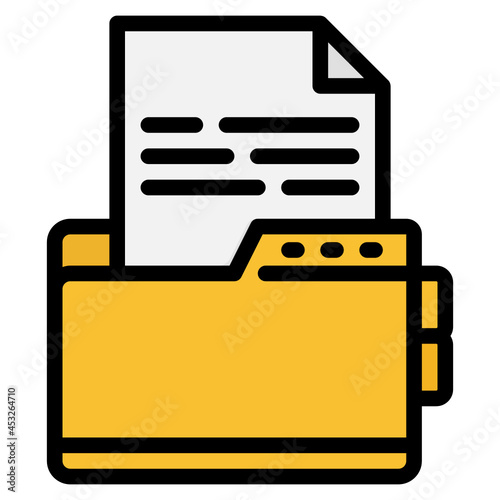 folder line icon