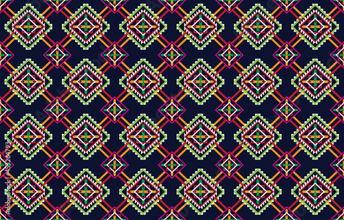 Abstract seamless oriental geometric ethnic pattern seamless design for background or wallpaper. carpet floor curtain. 
