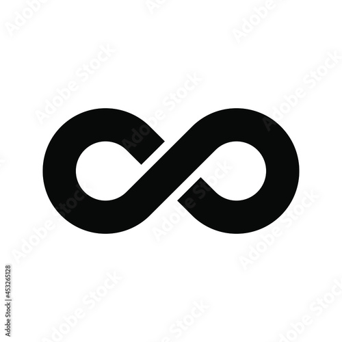 Infinity icon vector set. Mobius loop shape illustration sign collection. unlimited symbol. forever logo. 