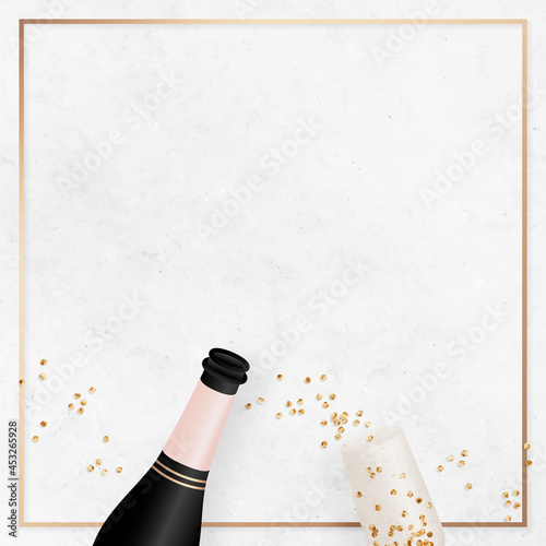 Festive gold frame template