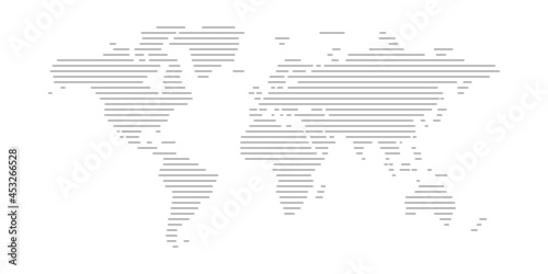Fototapeta Naklejka Na Ścianę i Meble -  world map line design vector illustration. modern world concept isolated white background