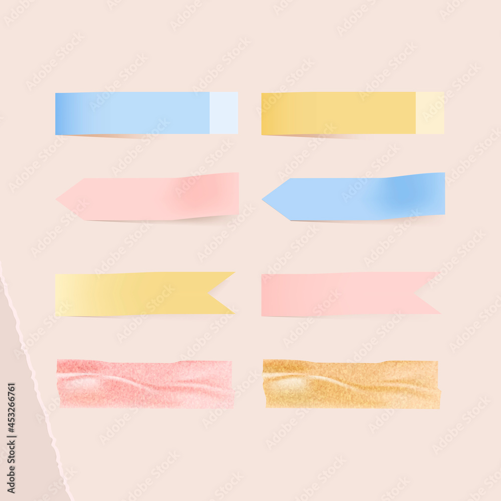Colorful sticky banner collection template