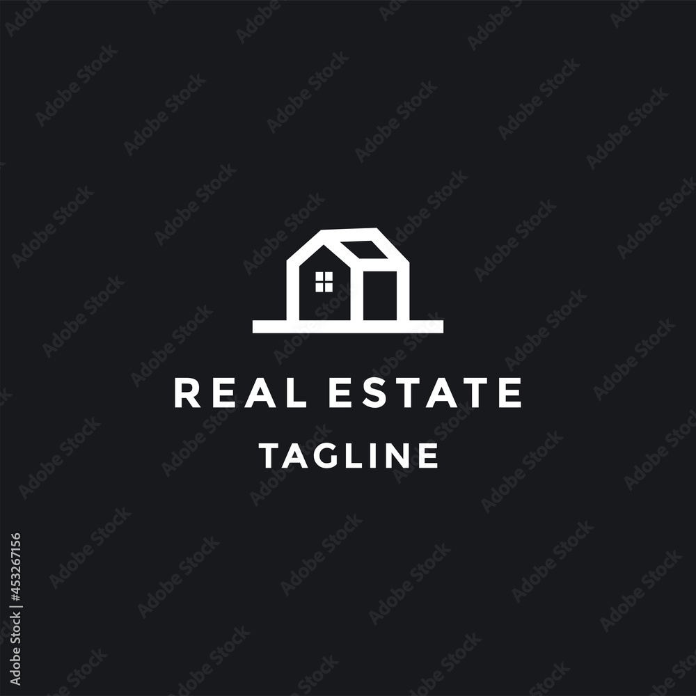 Real Estate Line Logo vector design