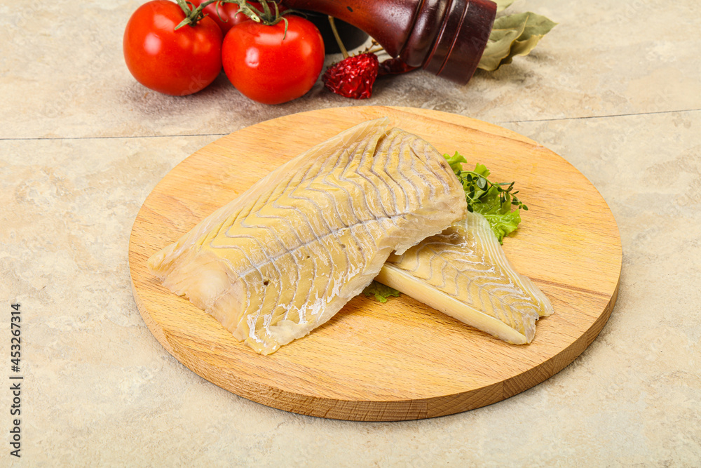 Raw cod fish for cooking