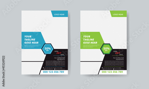 A4 Gym Flyer Layouts fitness flyer template