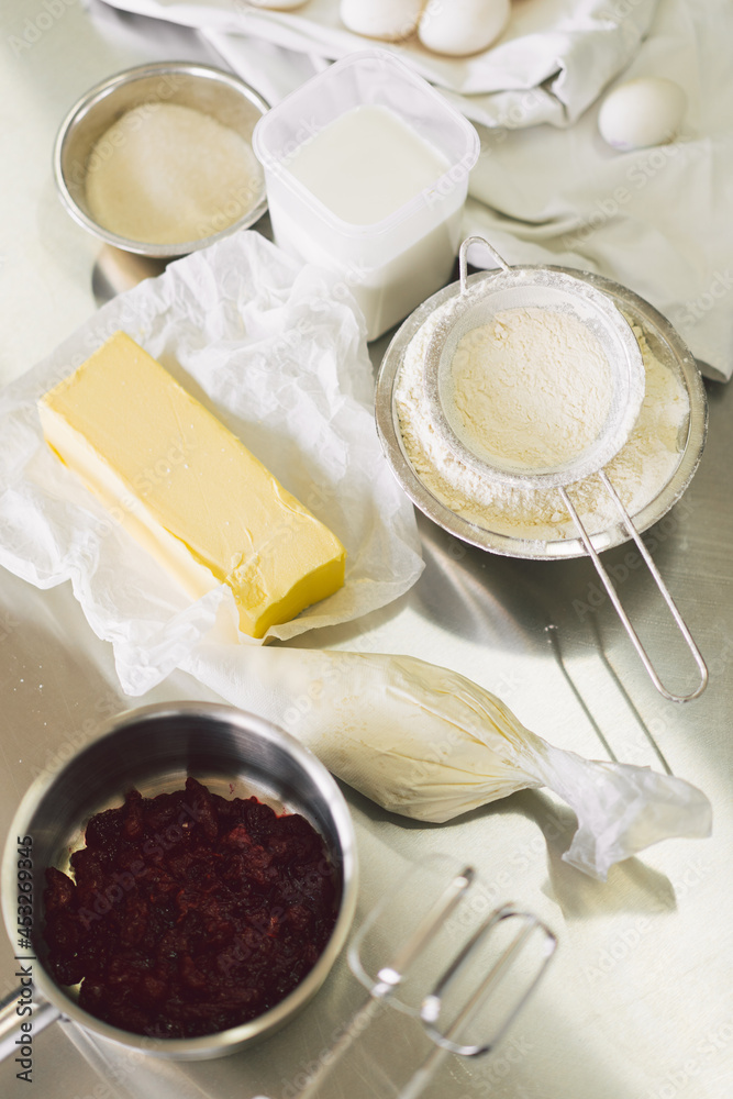 Dough preparation recipe bread, pizza or pie making ingridients. Cooking cake. Rural or rustic style Dough preparation recipe bread, pizza or pie making ingridients. Cooking cake. Rural or rustic style