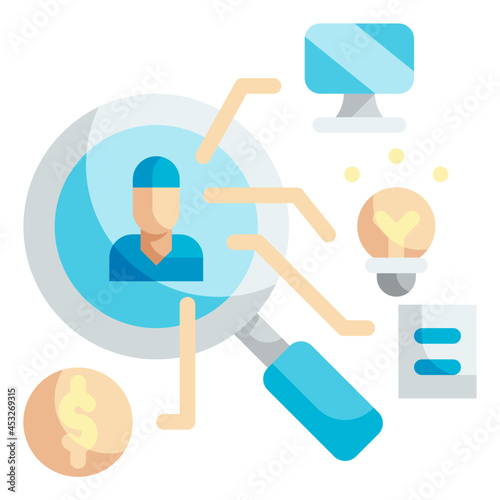 research flat icon