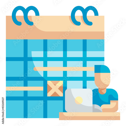 schedule flat icon